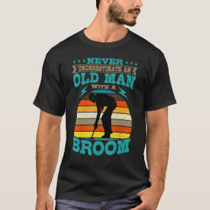 Curling Stone Silhouette Retro Wintersport T-shirt