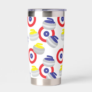 Curling Stones en Targets, Fun Curler Geïsoleerde Drinkbeker