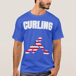 Curling USA 2021 Vlaggenshirt Tokyo 2021 Zomer T-shirt