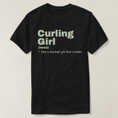 Curling van meisje 2 t-shirt (Design voorkant)
