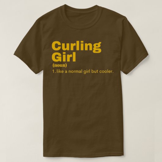 Curling van meisjes t-shirt (Design voorkant)