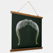 Curling White Wildflower Abstract Hangend Wandkleed (Gebogen)