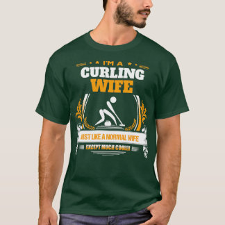 Curling Wife kerstcadeau of Birthday Cadeau T-shirt
