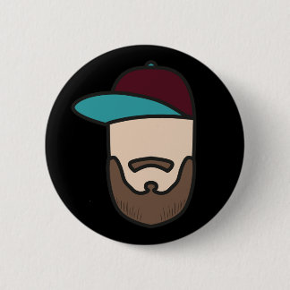 Curlingseb knop zwart ronde button 5,7 cm