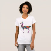 Curlique llama t-shirt (Voorkant volledig)