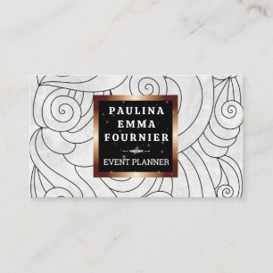 Curls- en golfpatroon visitekaartje