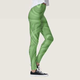 Curls over groen kunstwerk leggings