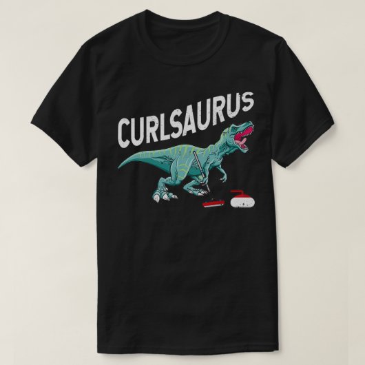Curlsaurus Curling Saurus Dinosaur T-shirt (Design voorkant)
