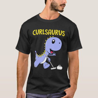 Curlsaurus Dinosaur Curling Sport Kostuum T-shirt