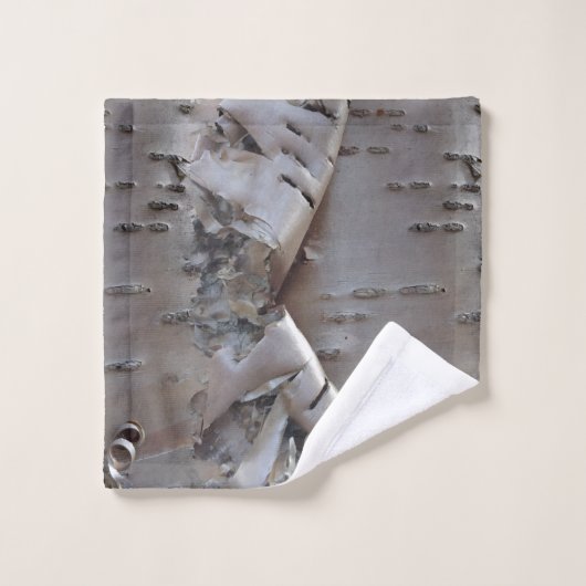 Curly Birch Bark Tree Rustic  (Gant de toilette)