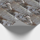 Curly Birch Bark Tree Rustic Cadeaupapier (Hoek)