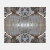 Curly Birch Bark Tree Rustic Fleece Deken (Voorkant (Horizontaal))