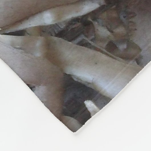 Curly Birch Bark Tree Rustic Fleece Deken (Hoek)