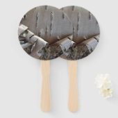 Curly Birch Bark Tree Rustic Handwaaier (Voorkant en achterkant)