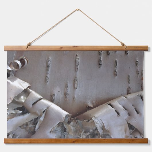 Curly Birch Bark Tree Rustic Hangend Wandkleed (Voorkant)