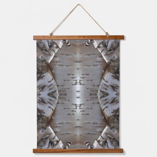 Curly Birch Bark Tree Rustic Hangend Wandkleed (Voorkant)