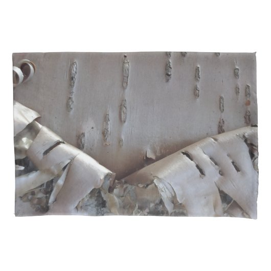 Curly Birch Bark Tree Rustic Kussensloop (Voorkant)