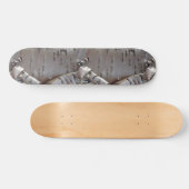 Curly Birch Bark Tree Rustic Skateboard (Horizontaal)