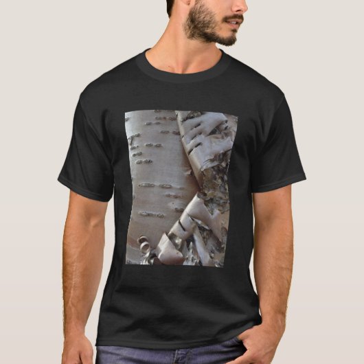 Curly Birch Bark Tree Rustic T-shirt (Voorkant)