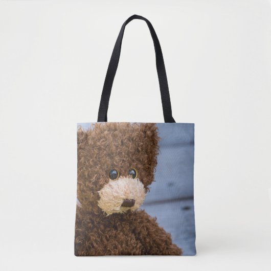 Curly Brown Teddy Bear Tote Bag (Voorkant)