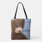 Curly Brown Teddy Bear Tote Bag (Achterkant)