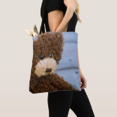 Curly Brown Teddy Bear Tote Bag (Dichtbij)