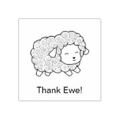 Curly Coat bedankt Ewe (jullie) Sheep Rubberstempel (Afrduk)