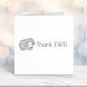 Curly Coat Little Sheep Bedankt Ewe (je) Zelfinktende Stempel