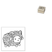 Curly Coat Little Sheep Ram 2 Rubberstempel (Gestempeld)