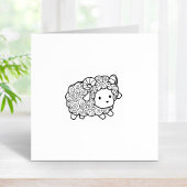 Curly Coat Little Sheep Ram 2 Rubberstempel
