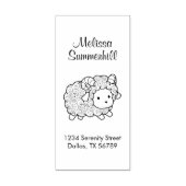 Curly Coat Little Sheep Ram Address Rubberstempel (Afrduk)