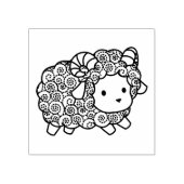 Curly Coat Little Sheep Ram Rubberstempel (Afrduk)
