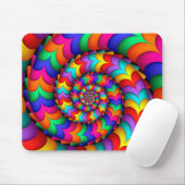 Curly Coil Rainbow Spiral Mousepad Muismat (Met muis)