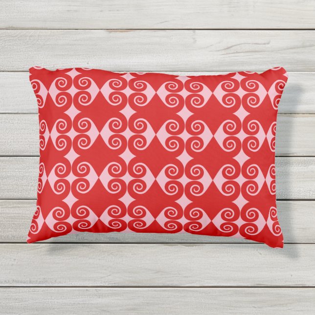 Curly Diamond Pattern Buitenkussen (Achterkant)