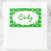 Curly Diamond Pattern Rechthoekige Sticker (Tas)