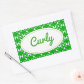 Curly Diamond Pattern Rechthoekige Sticker (Envelop)