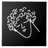 curly haihard tegeltje (Voorkant)
