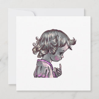 Curly Hair Girl blanco kaart