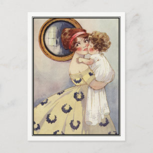 Curly Haire Baby en moeder van Agnes Richardson Briefkaart