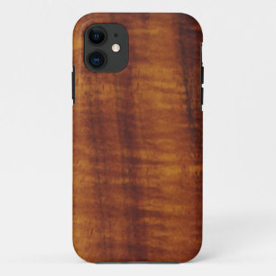 Curly Hawaiian Koa Wood Style iPhone 11 Hoesje