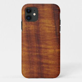 Curly Hawaiian Koa Wood Style iPhone 11 Hoesje