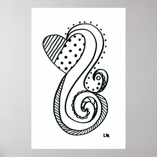 Curly Heart Poster (Voorkant)