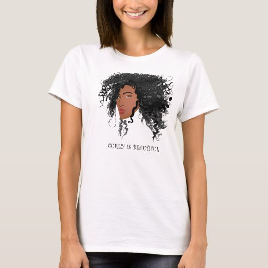 Curly is prachtig! t-shirt (Voorkant)