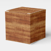 Curly Koa Acacia Wood Grain Kijk Bedankdoosjes (Voorkant Zijde)