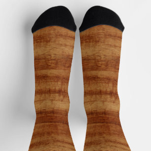 Curly Koa Acacia Wood Grain Kijk Sokken