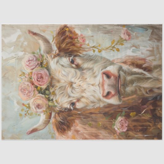 Curly Koe Tissuepapier (Voorkant)