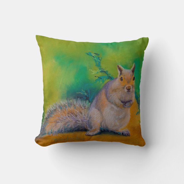 Curly, Larry en Moe Squirrels Kussen (Voorkant)