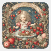 Curly Locks, Curly Locks kinderrijm Vierkante Sticker (Voorkant)