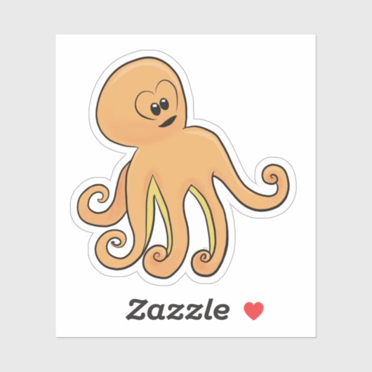 Curly octopus sticker (Vel)