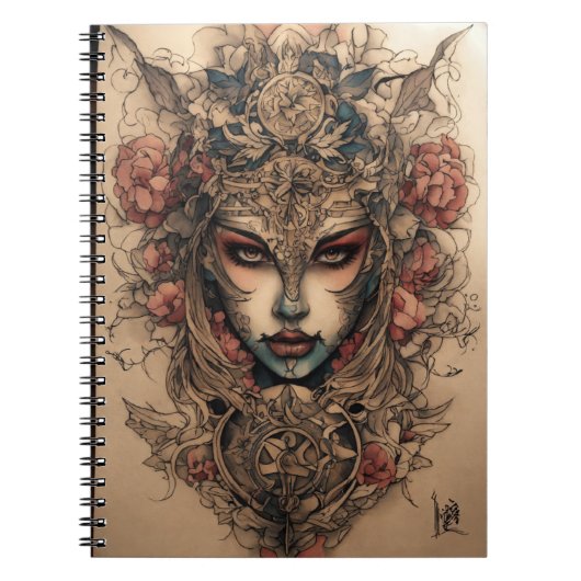 Curly Princess Woman Spiral Notitieboek (Voorkant)
